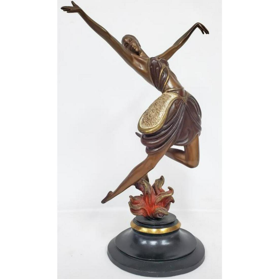 Erte (1892-1990) Rare Bronze Figure " La Danseuse": Erte, Russian American (1892-1990) Rare Bronze Figure "La Danseuse" Circa 1980s. Fully Signed and Numbered 271/500 with Certificate of Authenticity from Minotaur Galleries. Condition: Excellent. Dimen