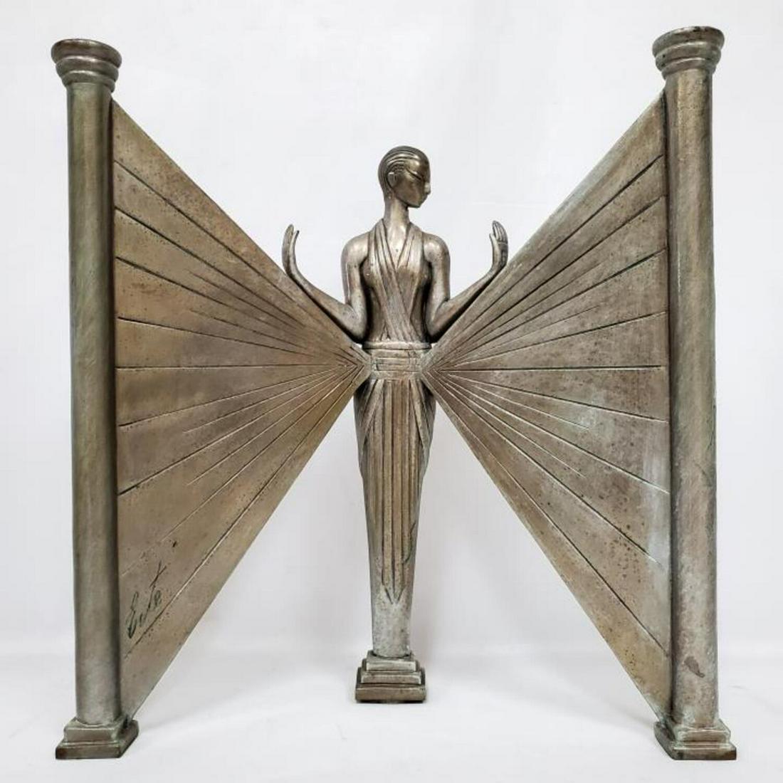 Erte (1892-1990) Rare Bronze Figure Candlestick: Erte, Russian American (1892-1990) Rare Bronze Figure Candlestick, "La Flambeau". Circa 1980s. Fully Signed with Certificate of Authenticity from Minotaur Fine Arts, Ltd.Condition: Excellent. Dimensio
