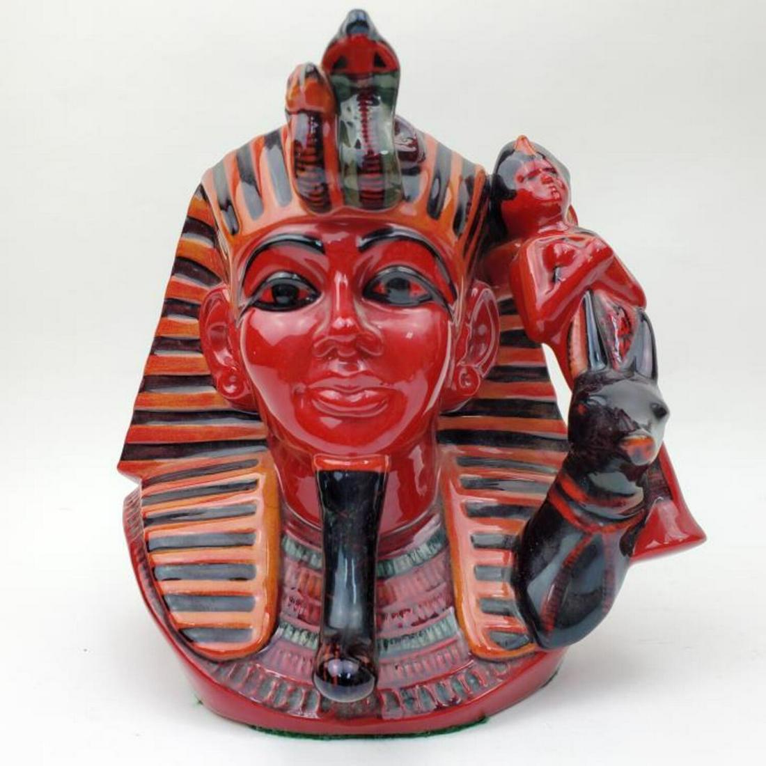 Royal Doulton Flambe "The Pharaoh" Character Mug: Royal Doulton Flambe "The Pharaoh" Character Mug. With Certificate of Authenticity. Condition: Excellent. Dimension: H- 7.75". Provenance: From a New Jersey Private Collector. Please note the absence 