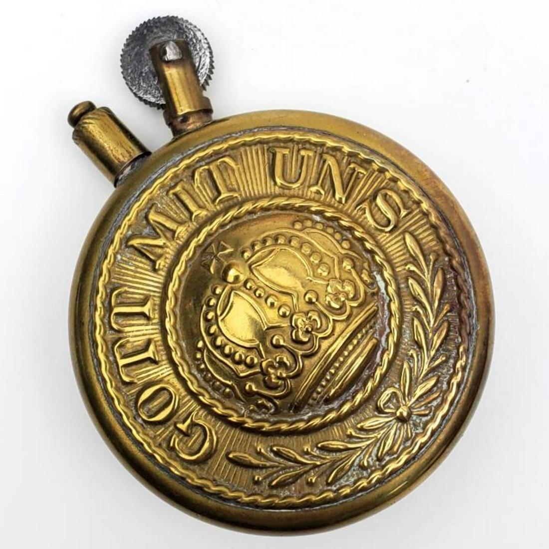 Vintage WWI German Imperial Trench Lighter: Vintage WWI German Imperial Trench Lighter. Condition: Generally Good. As Is. Dimensions: Dia- 2". Provenance: From an Estate of a Collector in Long Island, NY. Please note the absence of a condition 