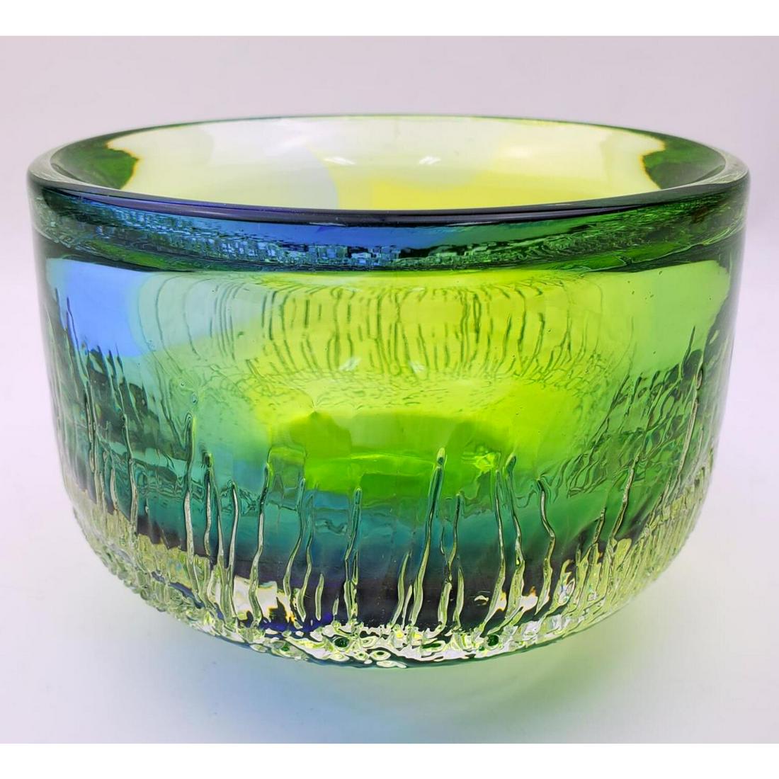 Unusual Vintage Kosta Etched Glass Bowl (1 of 6)