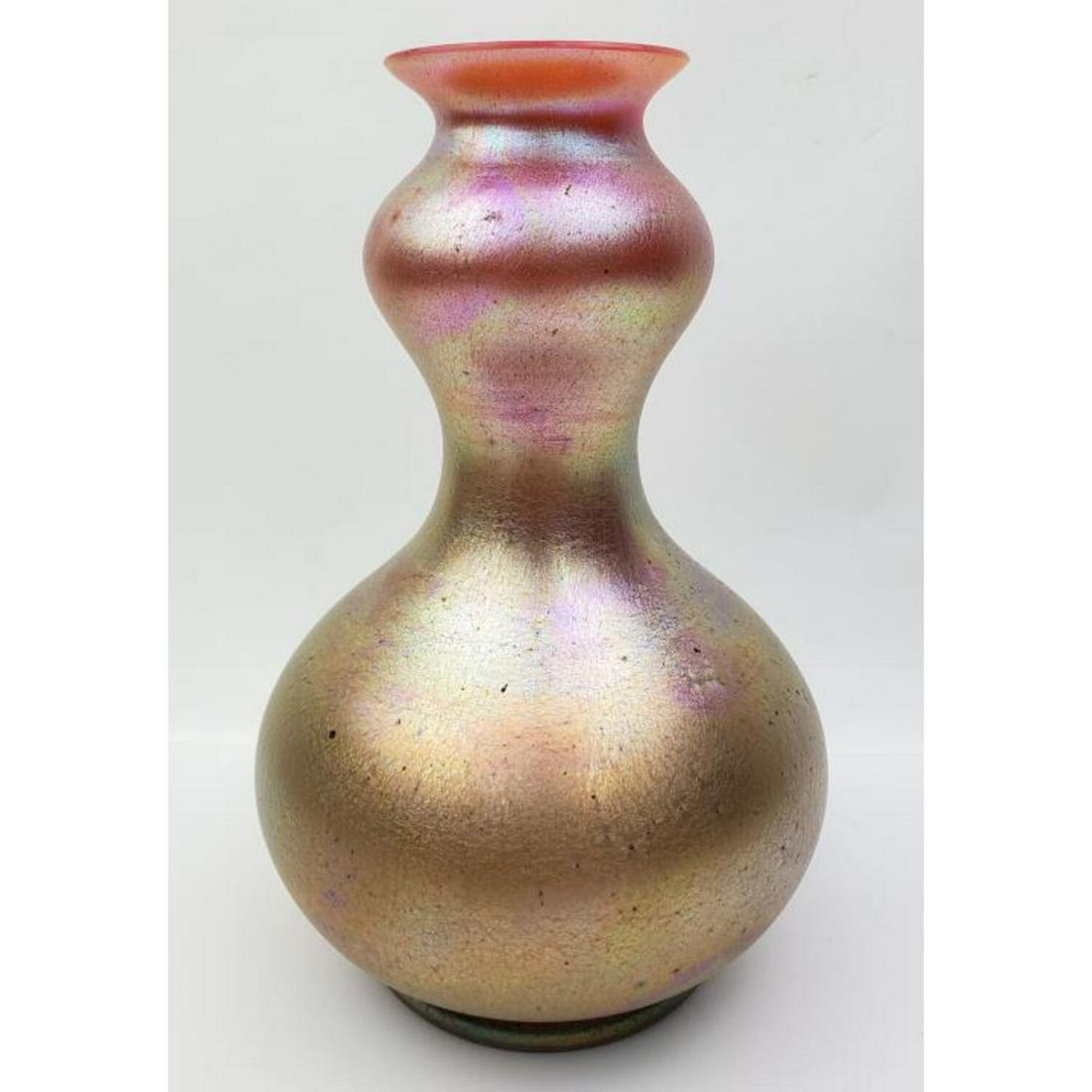 Attributed to Loetz Purple Iridescent Vase (1 of 3)