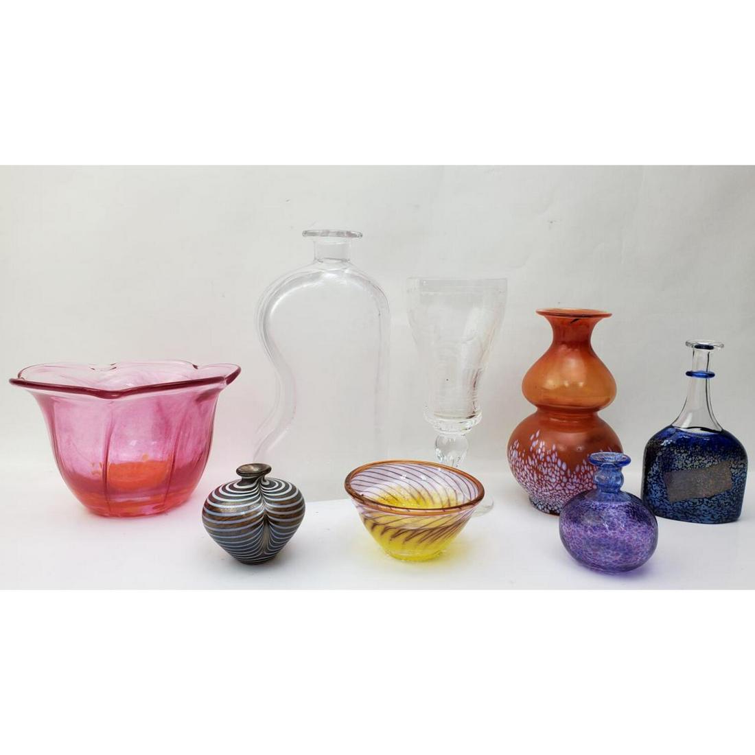 Lot of 8 Glass Items Mostly Scandinavian (1 of 9)