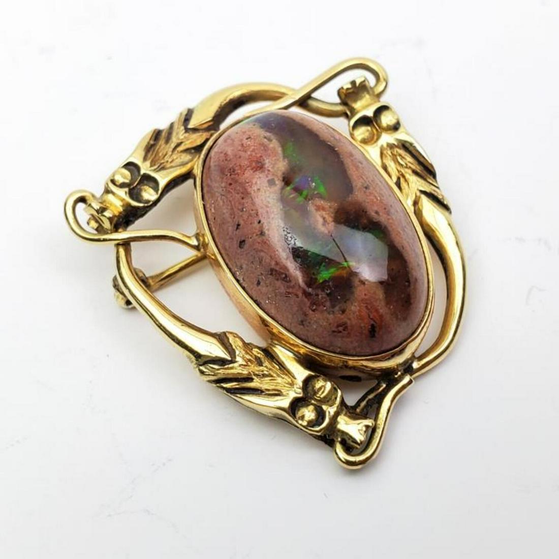 18K Gold and Opal Vintage Brooch (1 of 3)