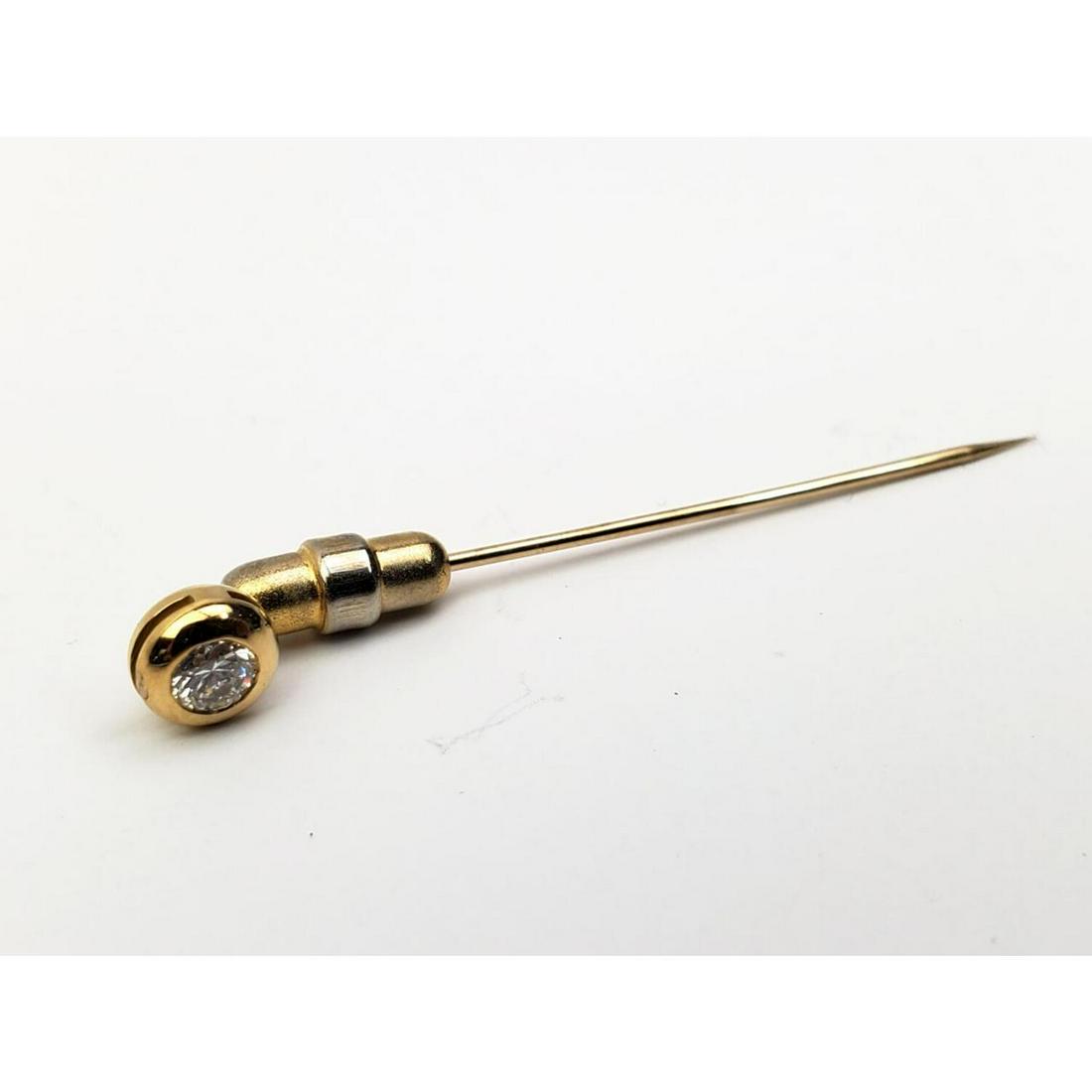 18K Gold and Diamond Lapel Pin (1 of 2)