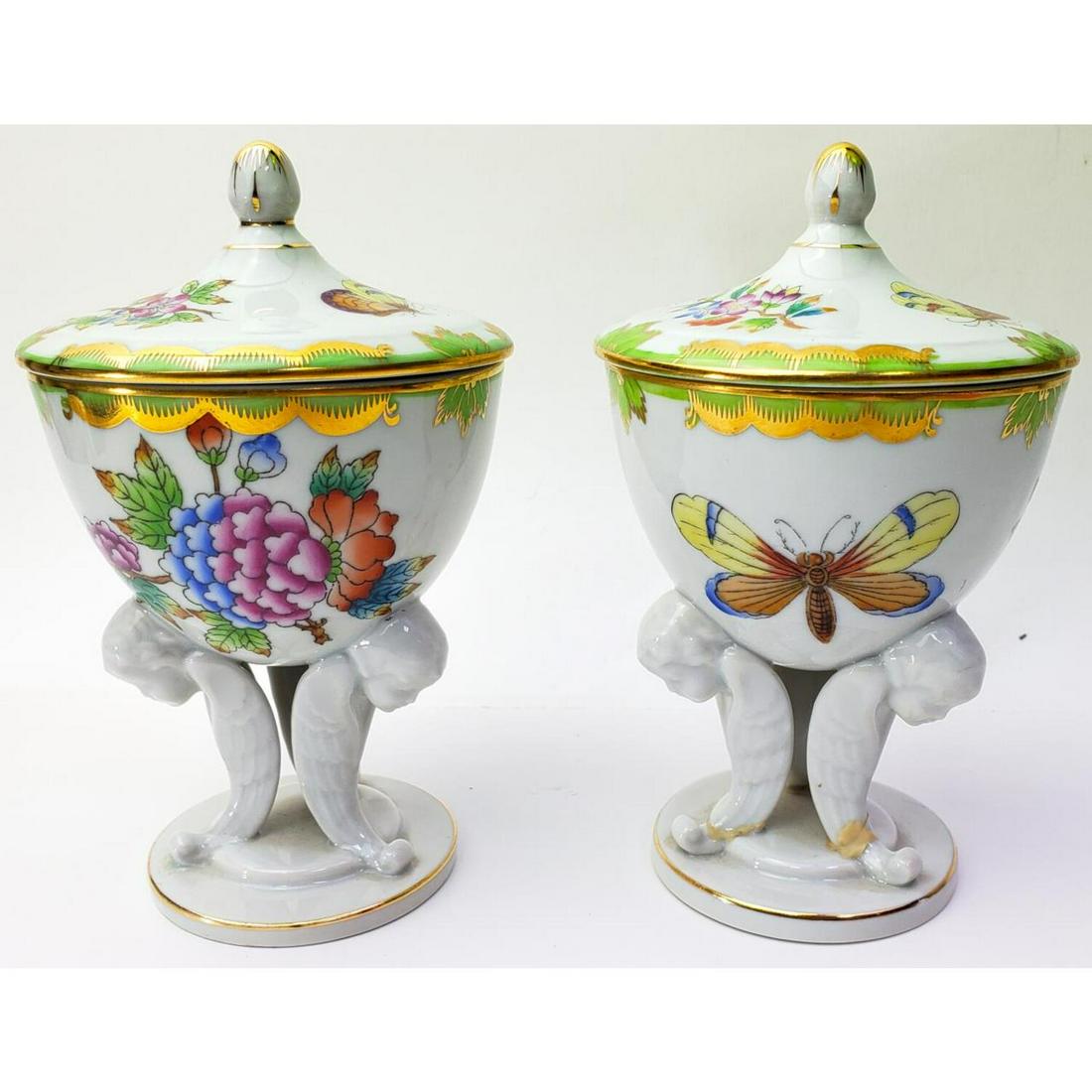 Unusual Pair of Herend Covered Figural Boxes (1 of 5)