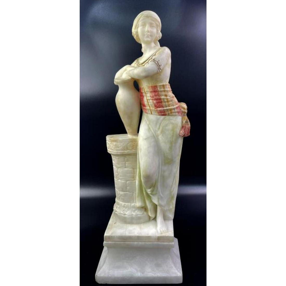 Adolfo Cipriani, Italian (1880-1930) Carved Marble: Adolfo Cipriani, Italian (1880-1930) Carved Marble Multicolor Statue. Fully Signed. Condition: Generally Good, Minor Chips on the Outer Extremities. Dimensions: H- 22", W- 7", Depth- 5". Provenance: F