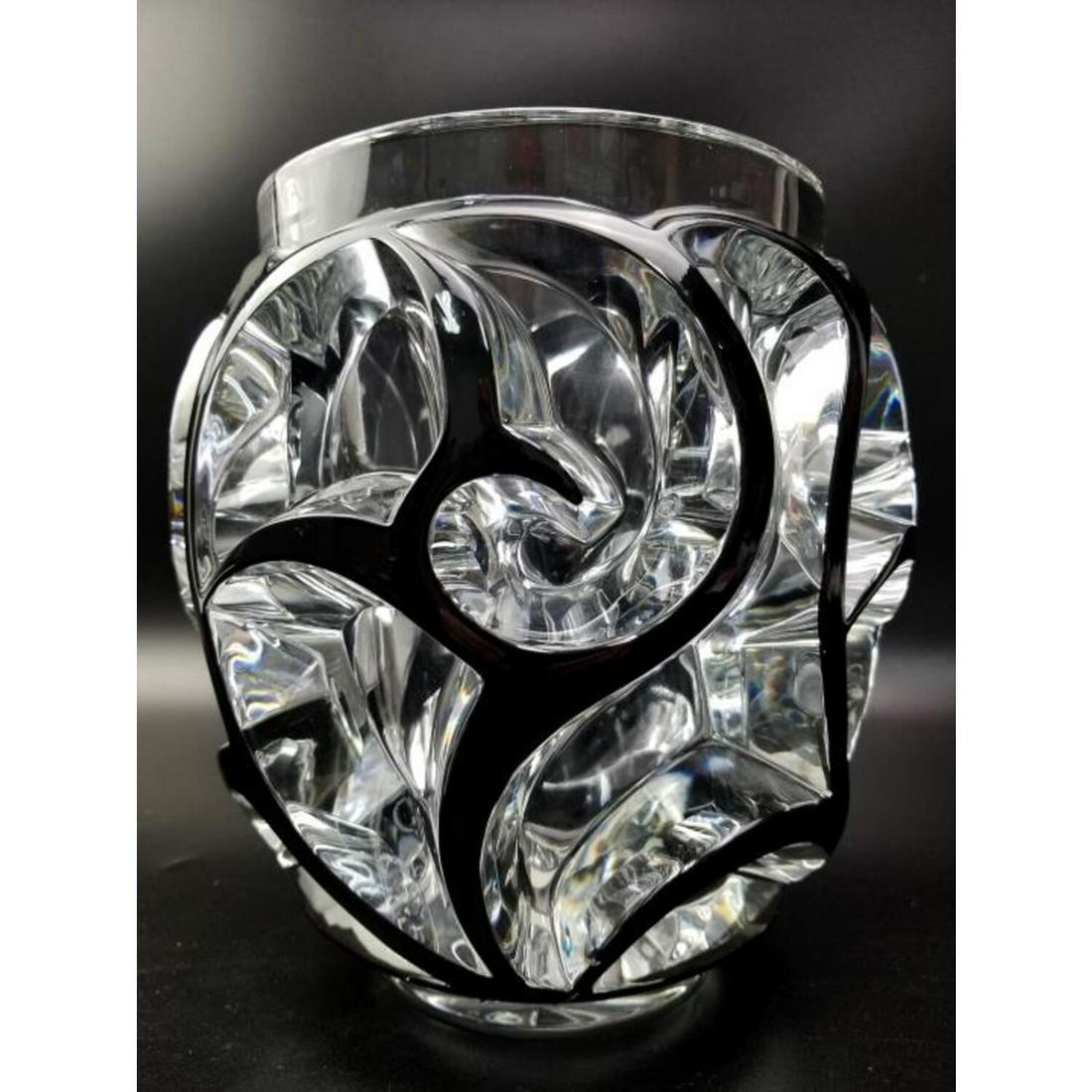Lalique Tourbillons Grand Vase w/ Enamel (1 of 6)