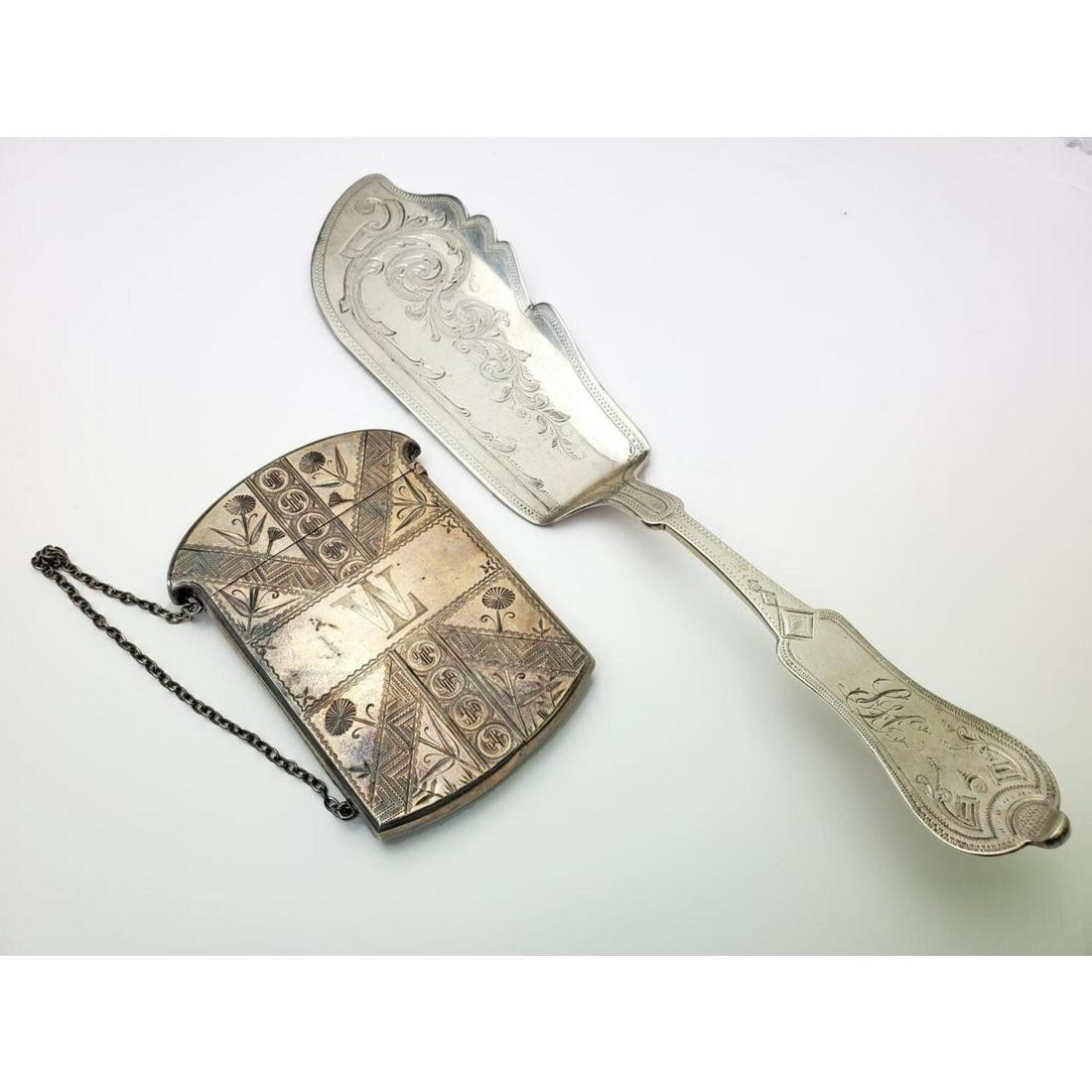 2 Coin Silver Lot including Card Case, Cake Cutter (1 of 5)