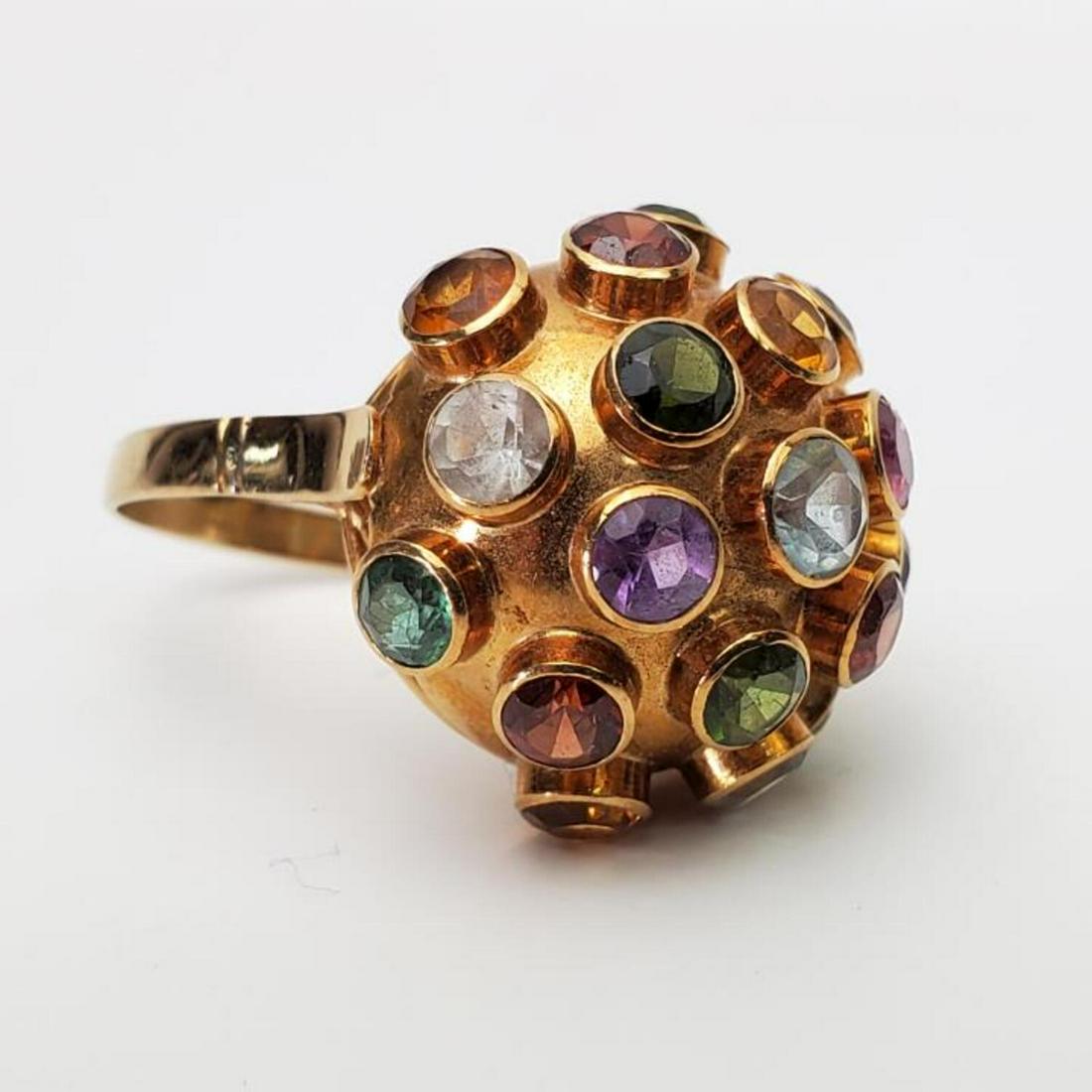 18K Gold and Multi-Color and Gemstone Ring (1 of 3)