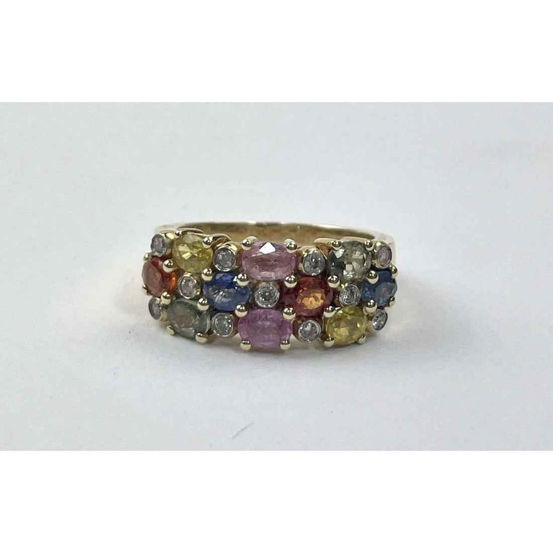 14K Gold, Diamonds & Gemstone Ring (1 of 3)