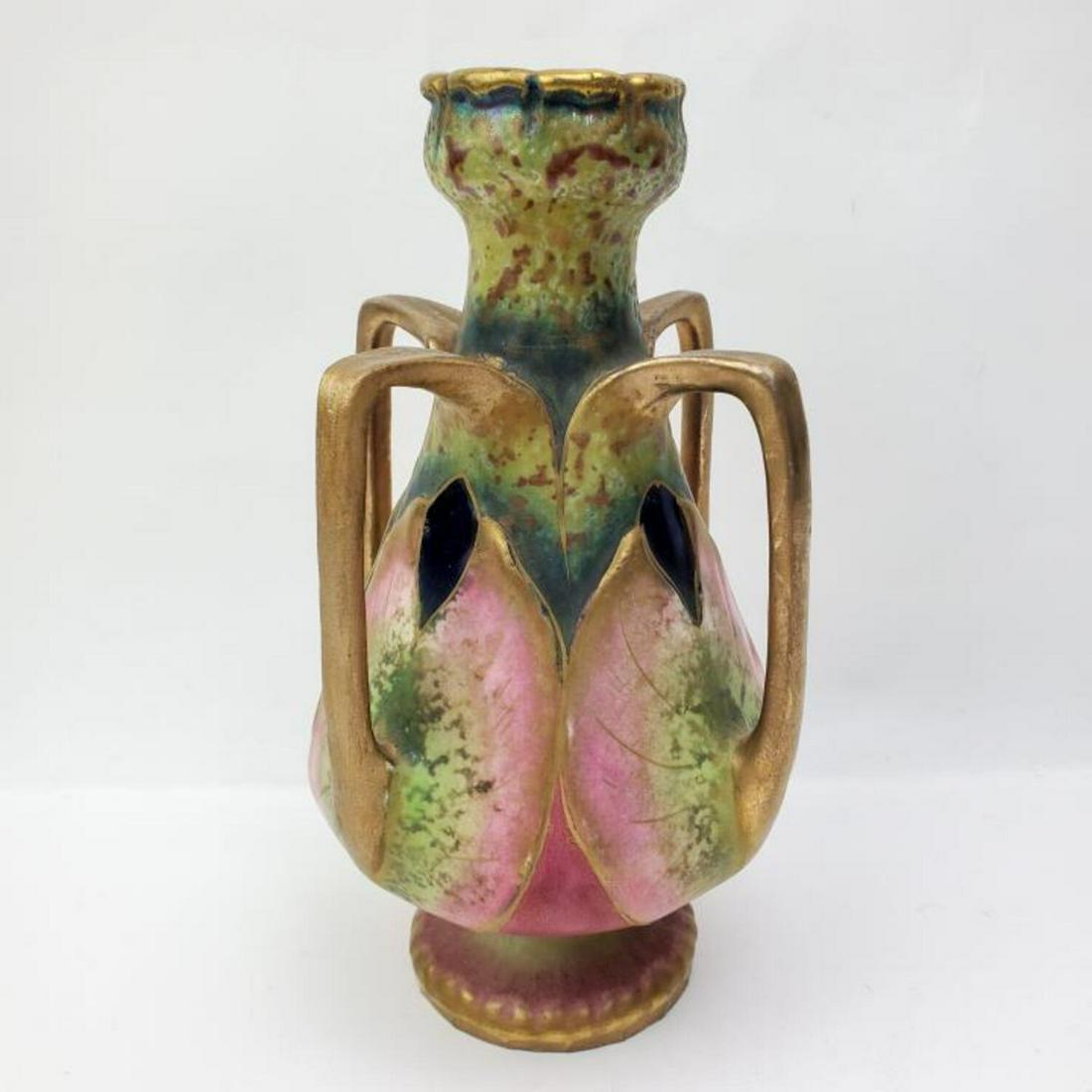 Amphora Austrian Pottery 4 Handle Vase (1 of 7)