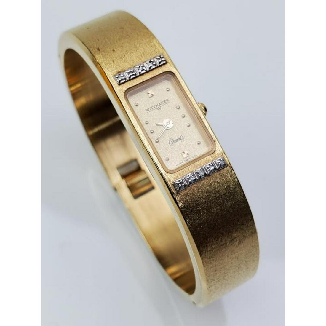 Wittnauer Vintage Swiss Made Ladies Bracelet Watch: Wittnauer Vintage Swiss Made Ladies' Bracelet Watch in Original Box. Condition: Excellent. We Cannot Guaranteed the Workability or Mechanism or Any Old or Vintage Clocks or Watches. Provenance: From a