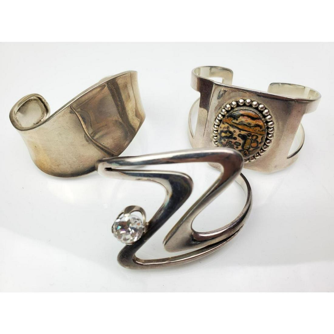 Lot of 3 Vintage Sterling Silver Bracelets (1 of 3)