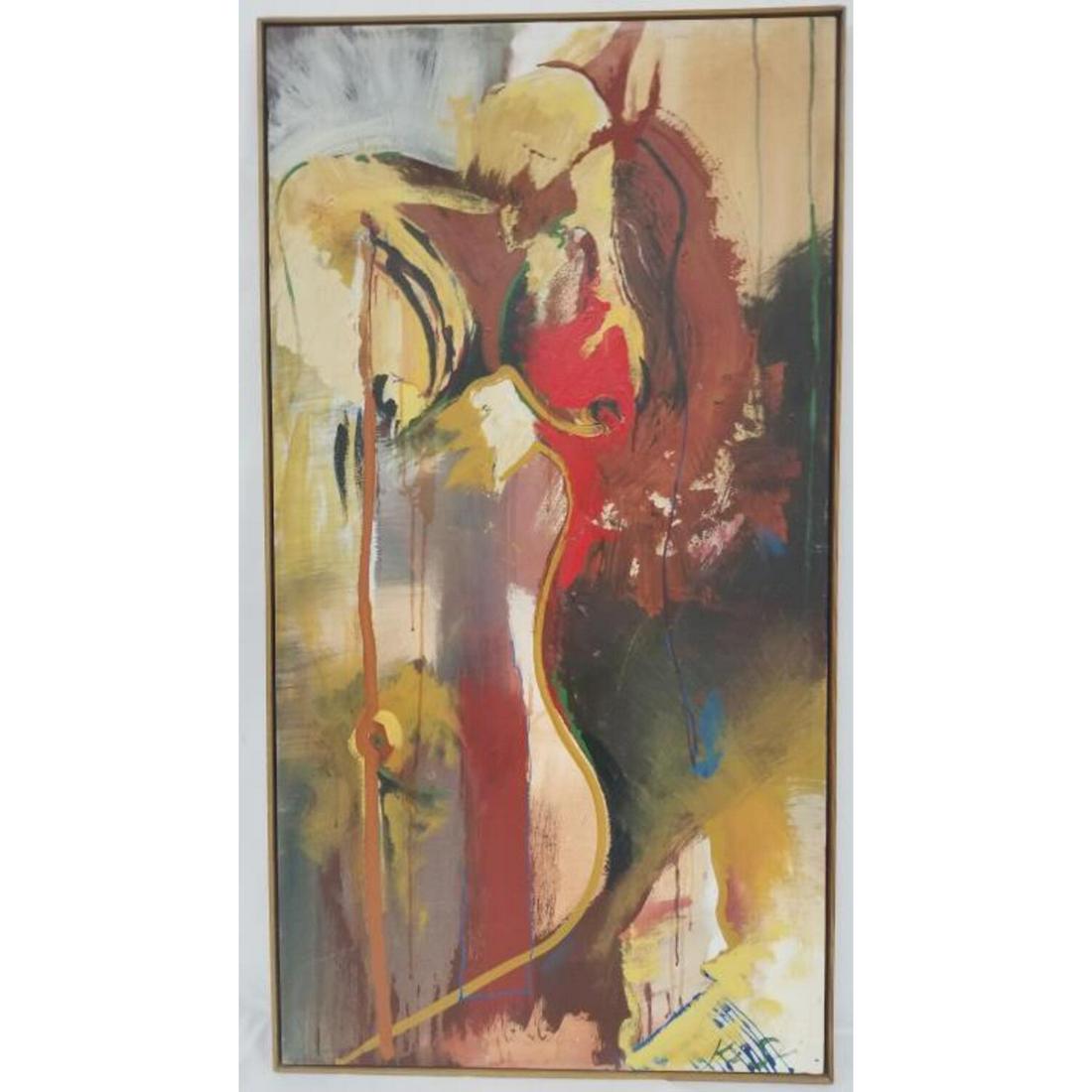 Large Abstract Canvas. Wood Frame (1 of 3)