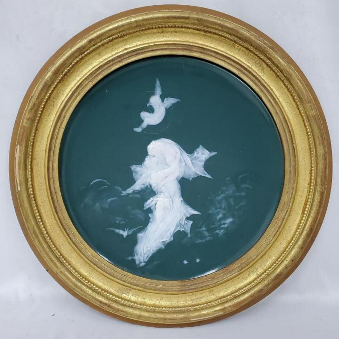 Art Nouveau Pate Sur Pate Porcelain Plaque Plasto (1 of 3)