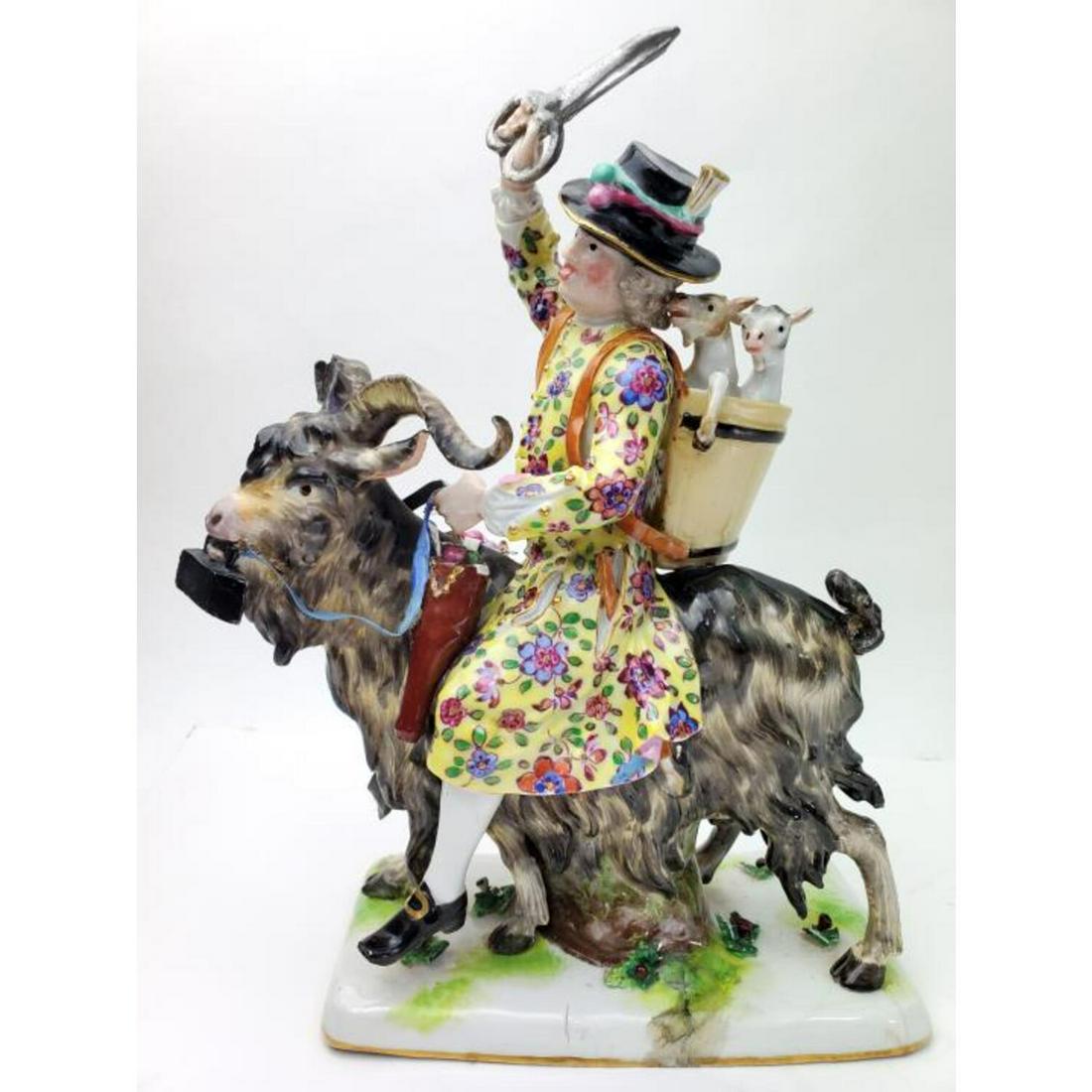 Antique Meissen Figural Group of Tailor (1 of 5)