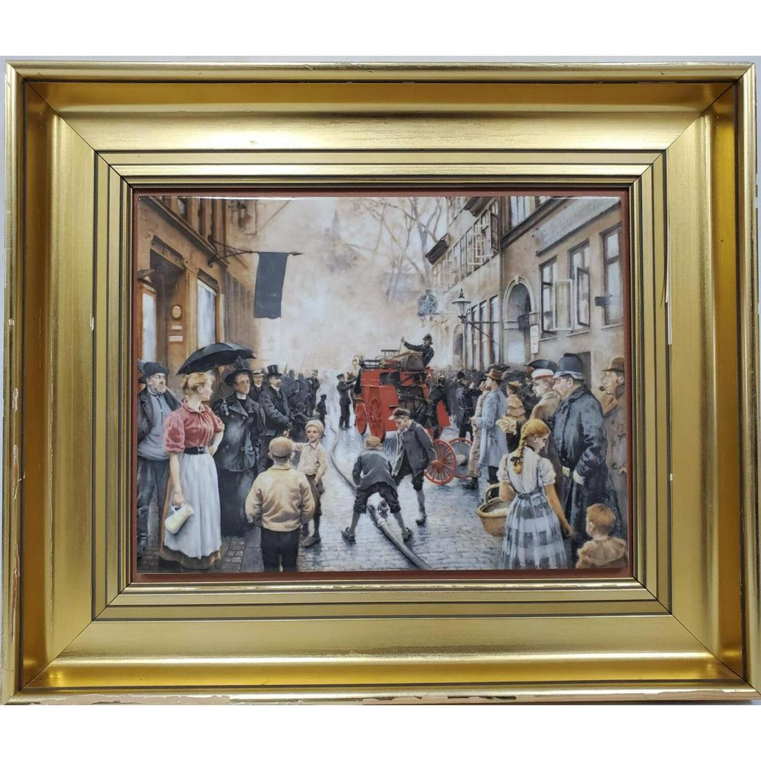 Bing and Grondahl Denmark Porcelain Plaque: Bing and Grondahl Denmark Porcelain Plaque, Limited Edition. In Original Frame. Fully Described and Numbered. Circa 1988. Condition: Porcelain is Excellent. Losses to the Gilding of the Frame. Dimensi