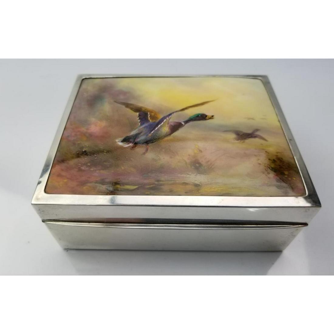 English Sterling Silver & Royal Worcester Box (1 of 5)