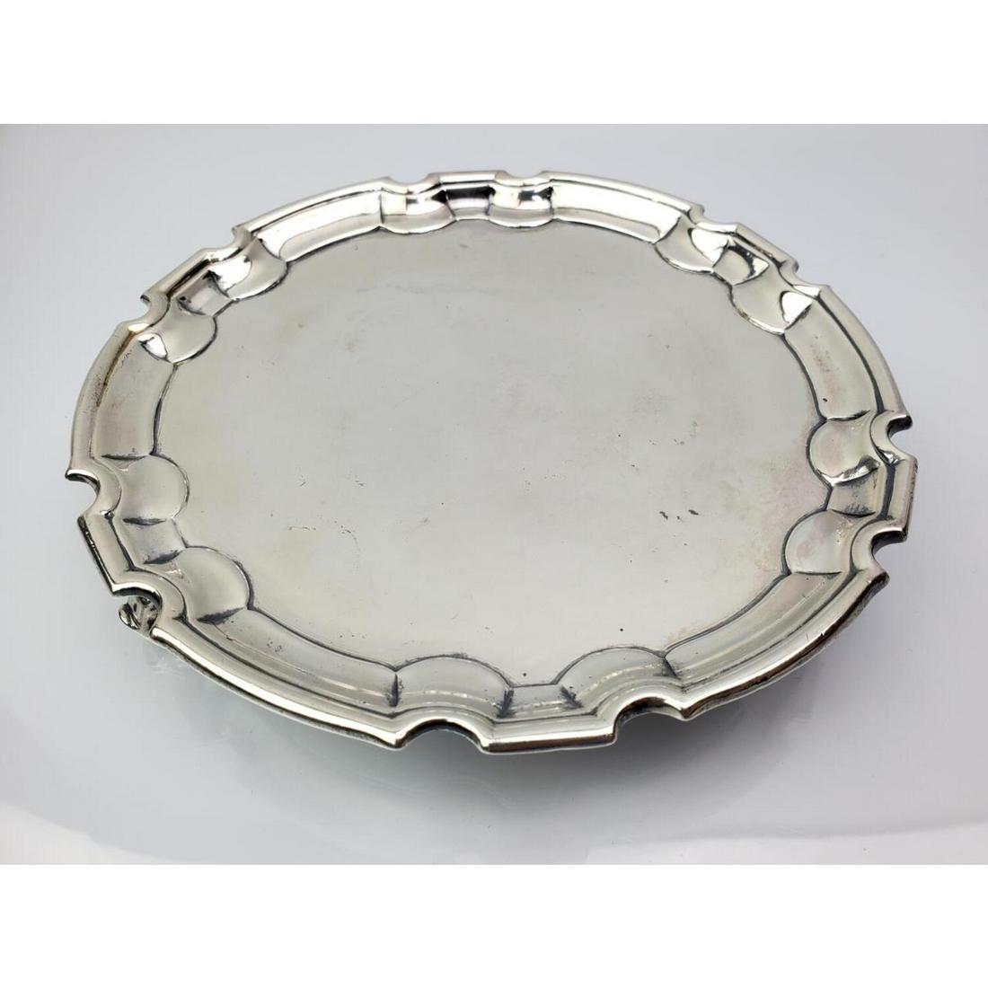 English George II Sterling Silver Salver C.1732 (1 of 4)