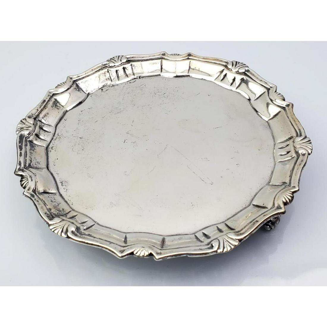 English George II Sterling Silver Salver Circa1742 (1 of 4)