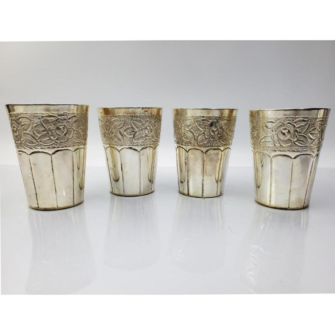 Lot of 4 Mexican Sterling Silver Cups (1 of 3)
