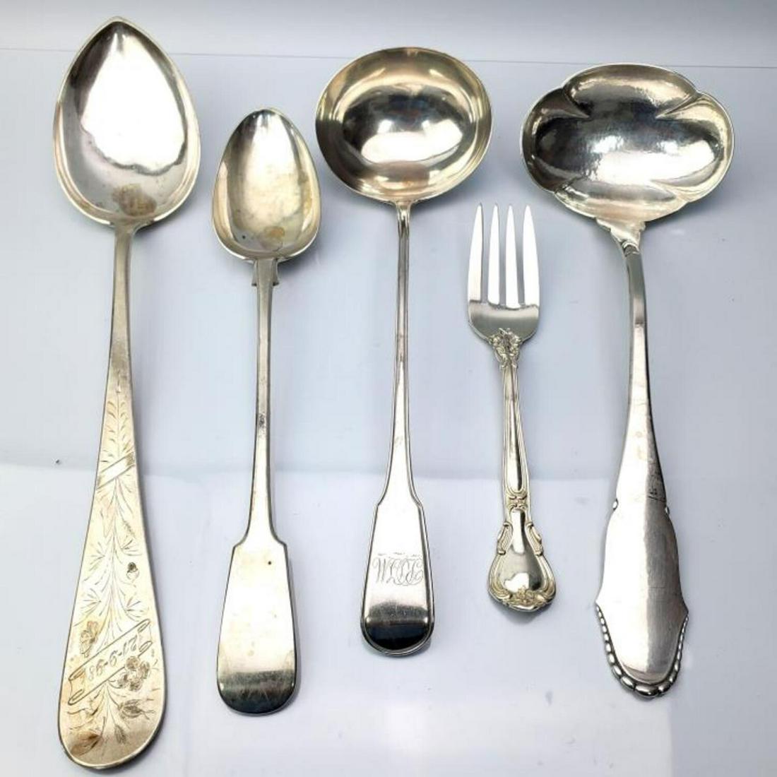 Lot of 5 Sterling and 800 Silver Servers (1 of 5)