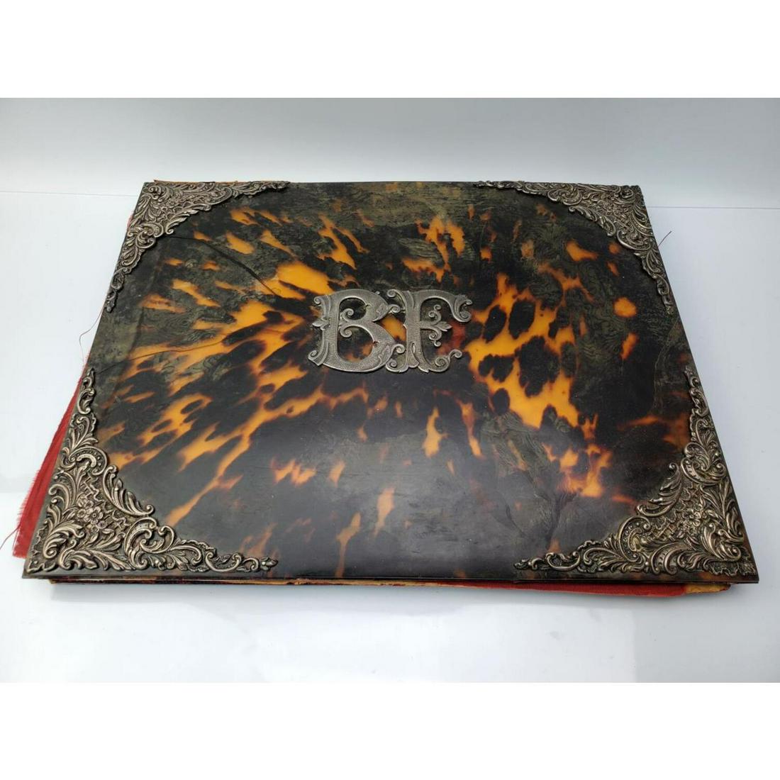 Rare Antique Early 19thc. Tortoise Shell Album (1 of 3)