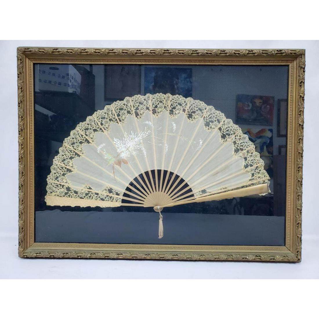 Large Antique European Lace Fan (1 of 4)