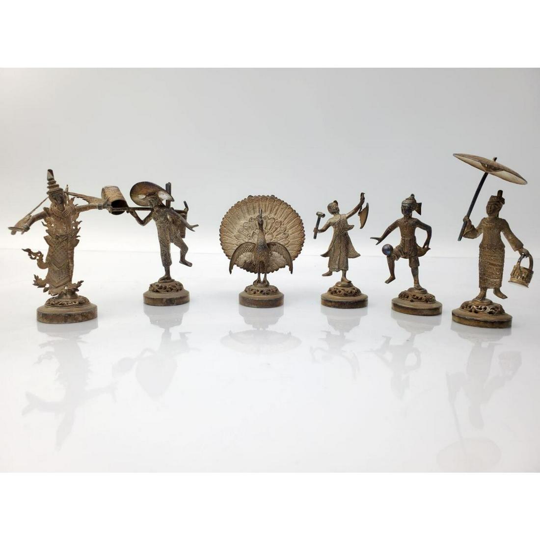 6 Antique Asian Figural Place Card Holder (1 of 4)