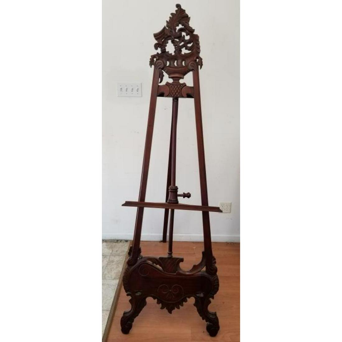Old Carved Wood Easel (1 of 4)