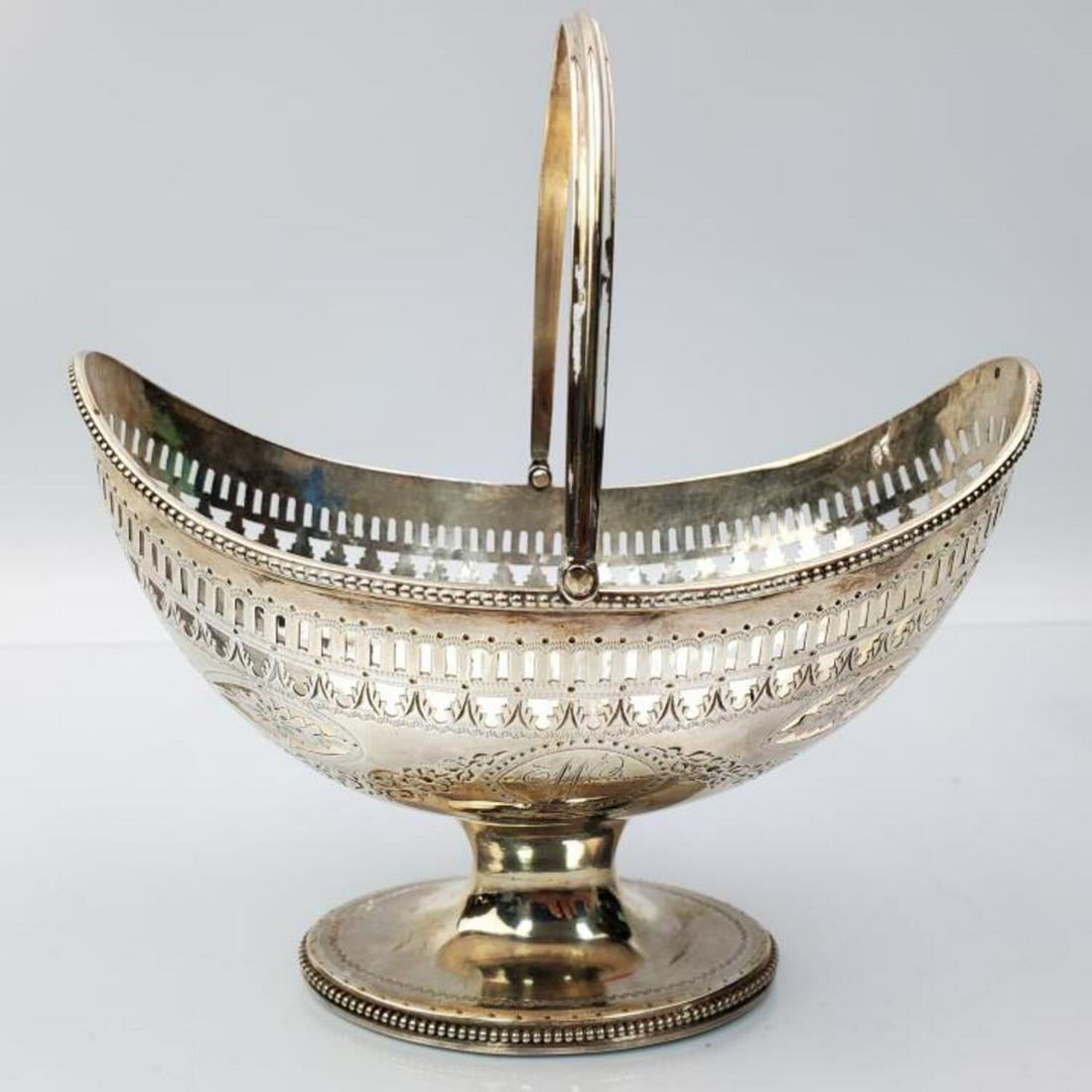 Antique English George III Sterling Basket, 1786 (1 of 5)