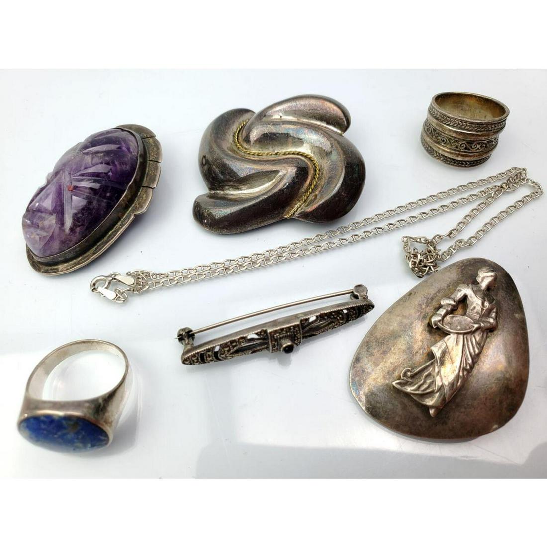 Interesting Lot of 7 Sterling Silver Items (1 of 3)