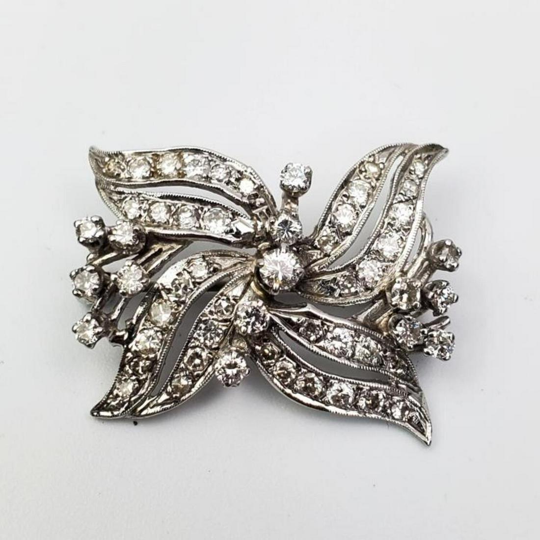 Fine Platinum and Diamonds Butterfly Brooch (1 of 3)