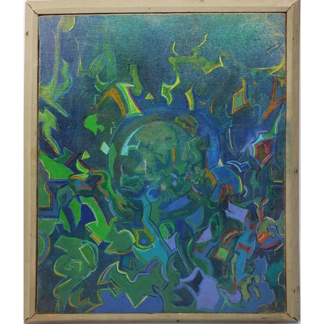 Oscar Murillo. Mexican American (1940-2017) Painting Oil On Canvas (1 of 4)