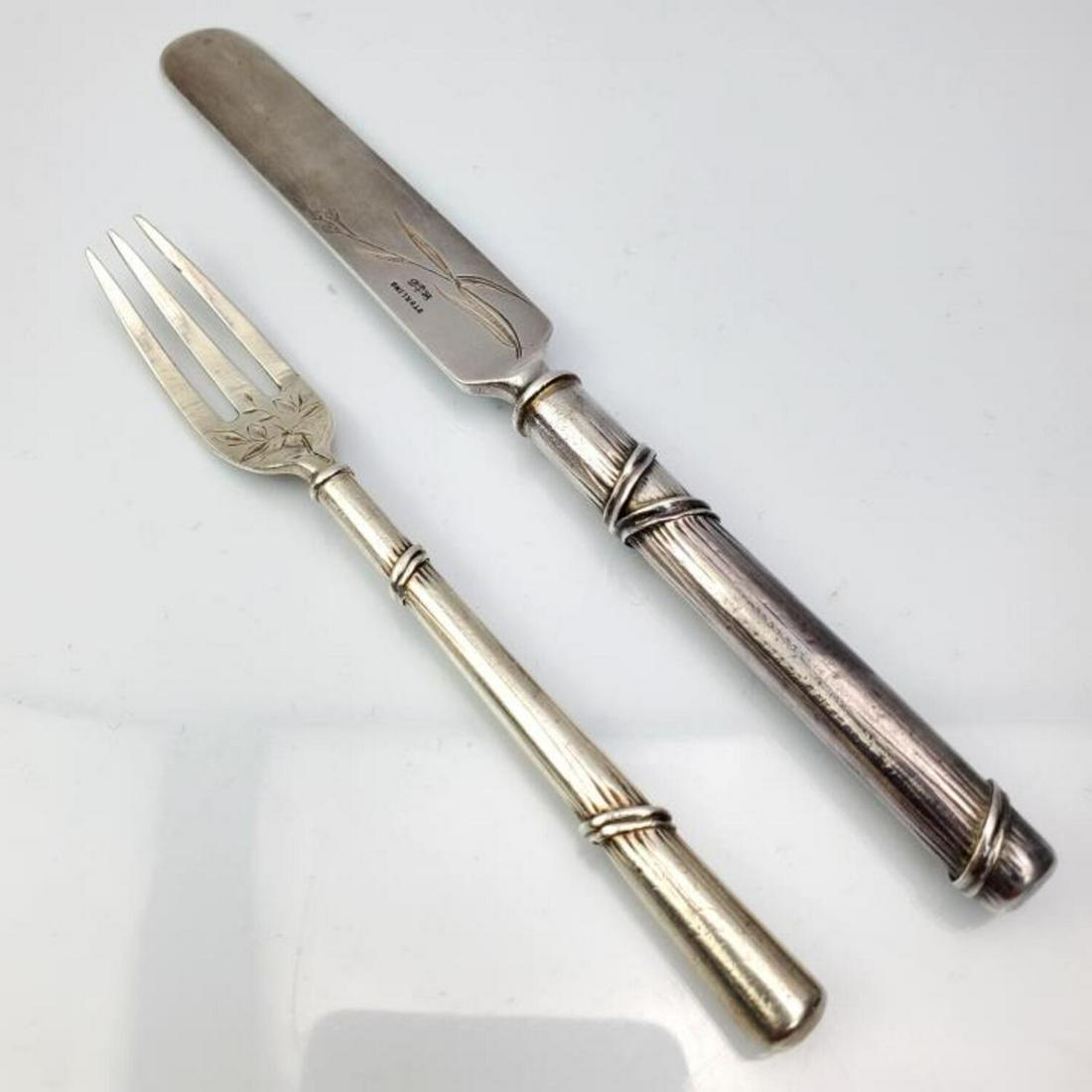 Antique Sterling Silver Fork & Knife Set. (1 of 3)