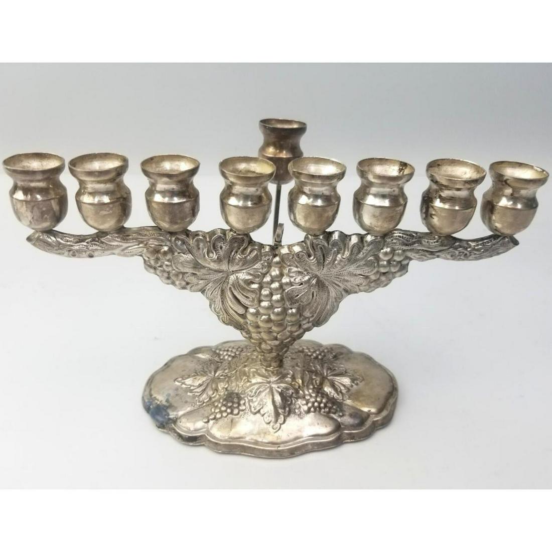 Judaica Sterling Silver Menorah (1 of 4)