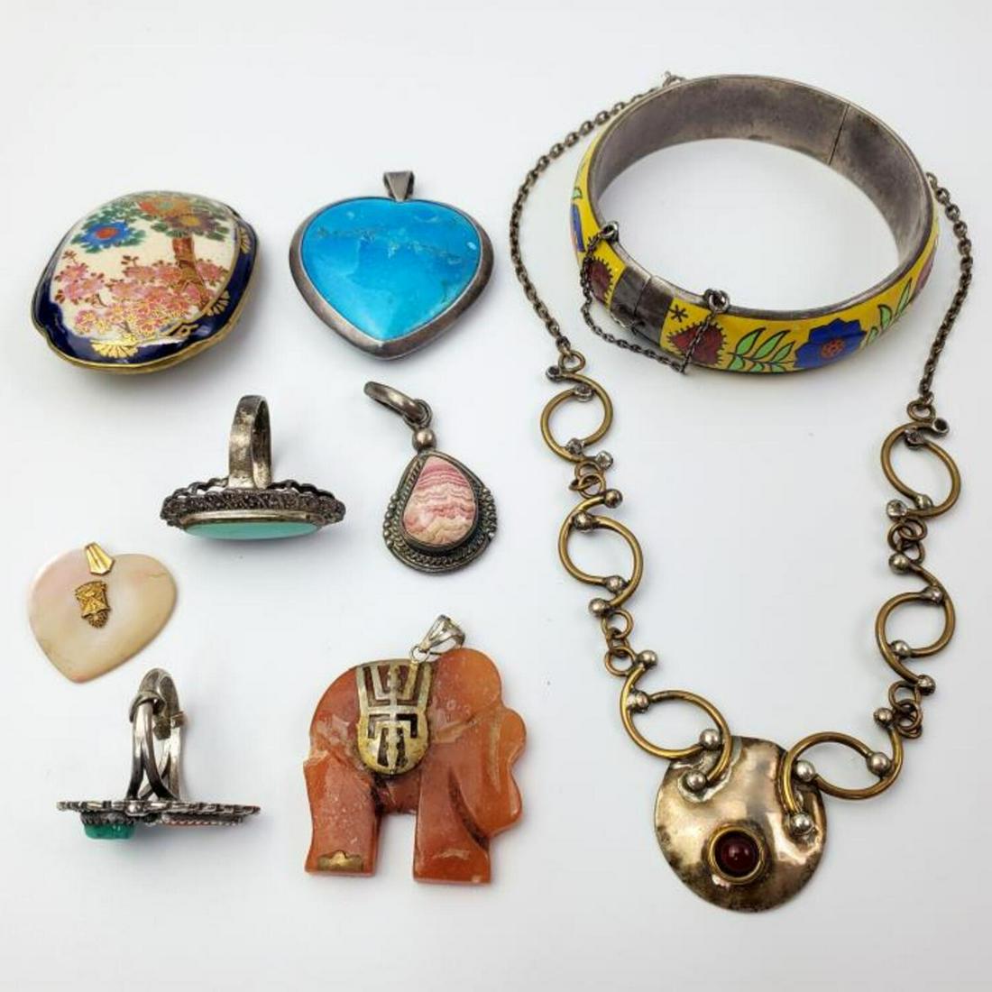 9 Piece Lot Sterling silver & Other Jewelry Items (1 of 3)