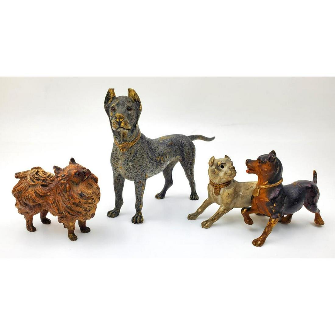 3 Austrian Cold Painted Bronze Figures of Dogs (1 of 3)