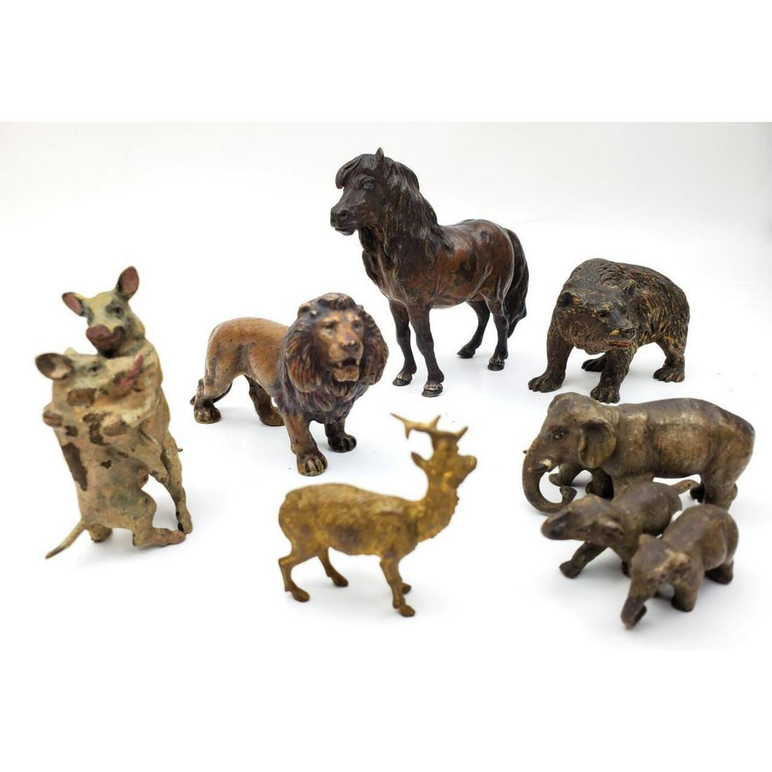 6 Austrian Cold Painted Bronze Figures of Animals (1 of 4)