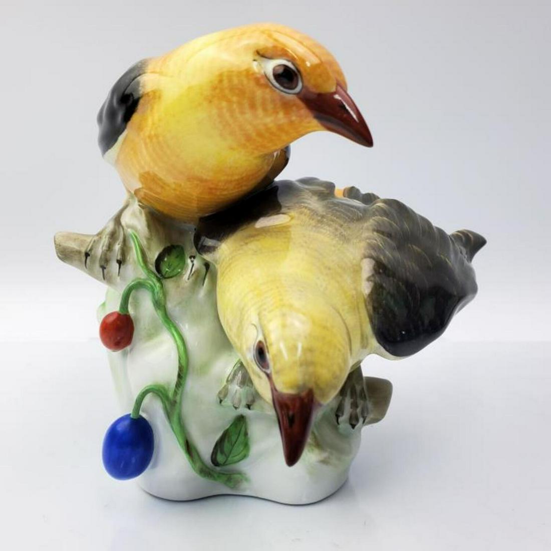 Herend Porcelain Large Figure of 2 Birds (1 of 4)