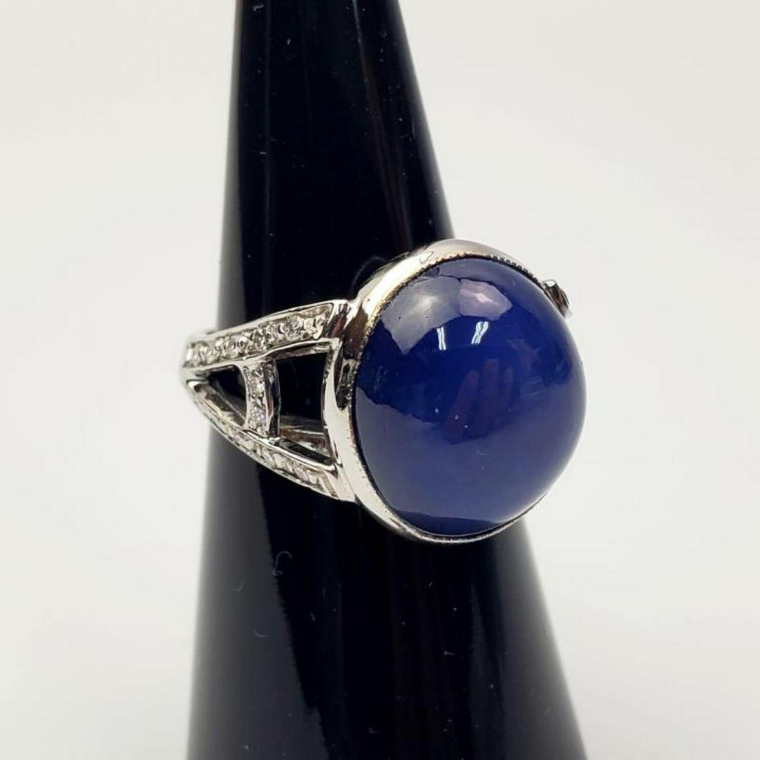 18K White Gold, Probably Star Sapphire, & Diamond (1 of 5)