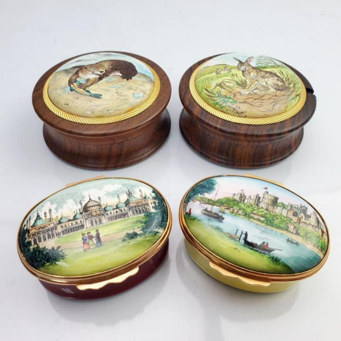 4 English Enameled Boxes Designed by Halcyon Days (1 of 5)