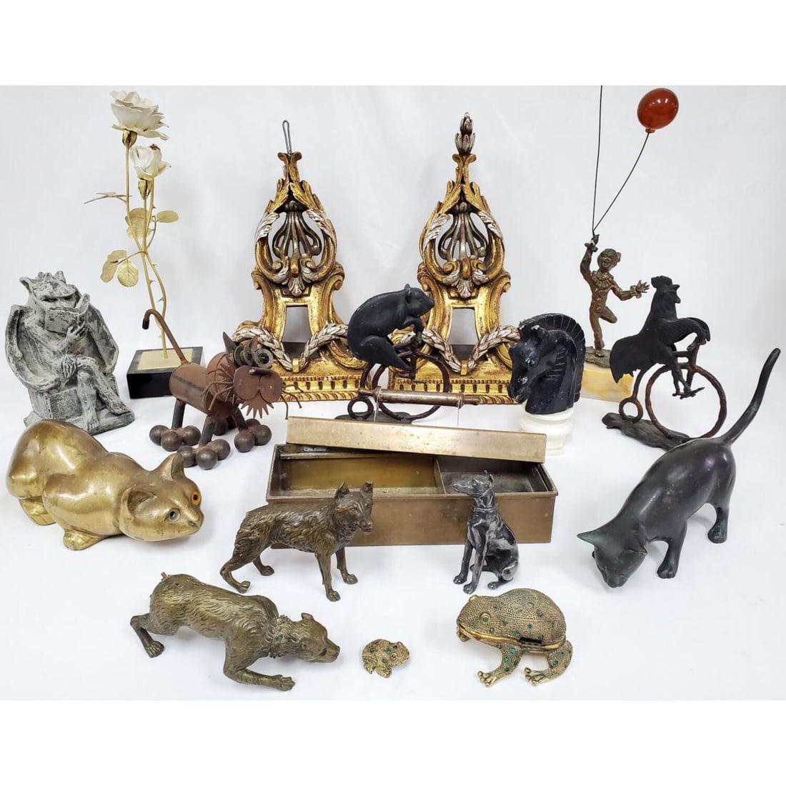 17 Metal and Other Items Depicting Cats, Dogs, Etc (1 of 8)