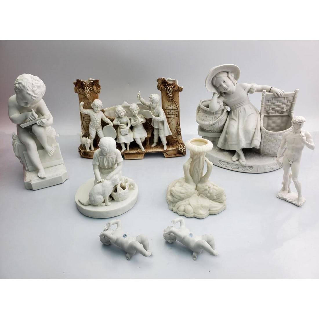 8 Bisque Porcelain Figures (1 of 4)