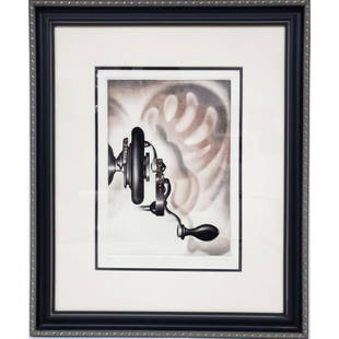 Carol Wax American (b 1953) Mezzotint "Singer III": Carol Wax, American (Born 1953), Mezzotint, "Singer III". Signed Lower Right. Numbered 28/50 Lower Left. Purchased from The Noble Maritime Collection (Wax Exhibit) in 2002. Framed in Beautiful Origina