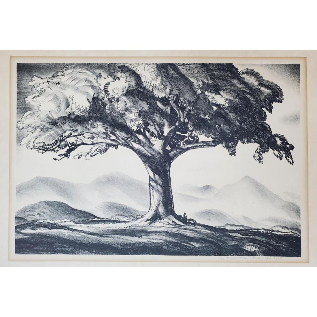 Rockwell Kent (1882-1971) "The Tree" Lithograph (1 of 3)