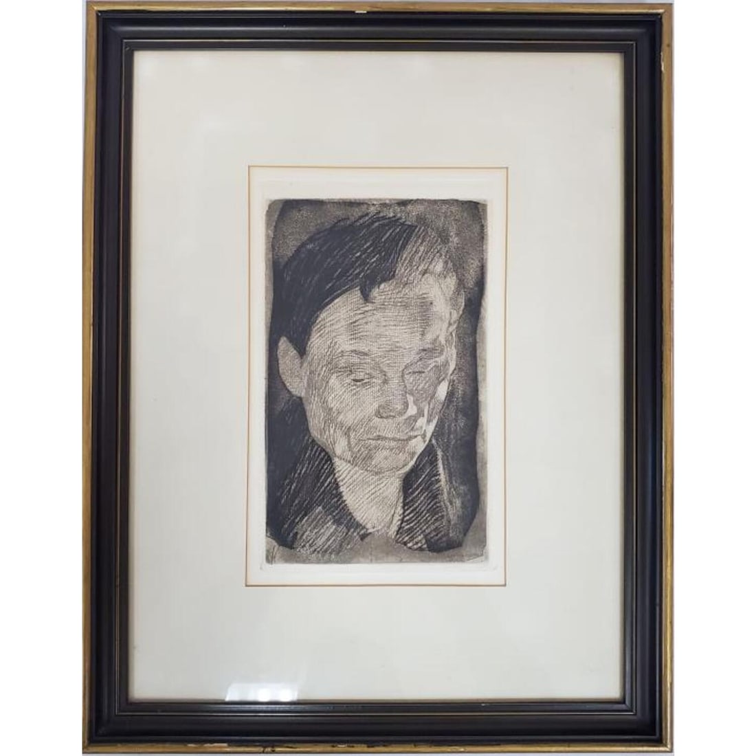 Kathe Kollwitz Etching "Frauenk opf" 1905 (1 of 2)