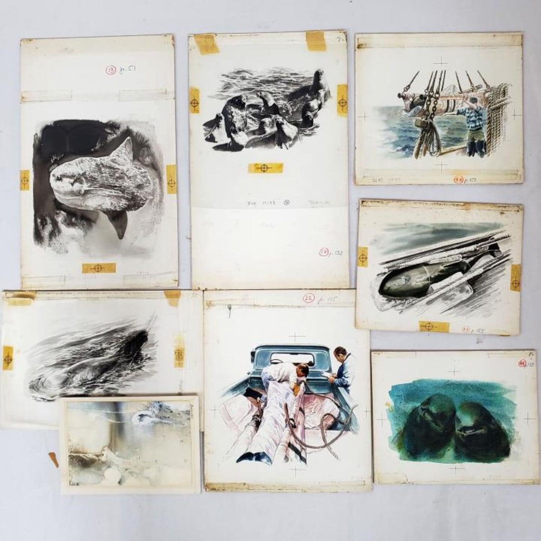 8 Joseph Cellini Watercolor and Oil Paintings (1 of 10)