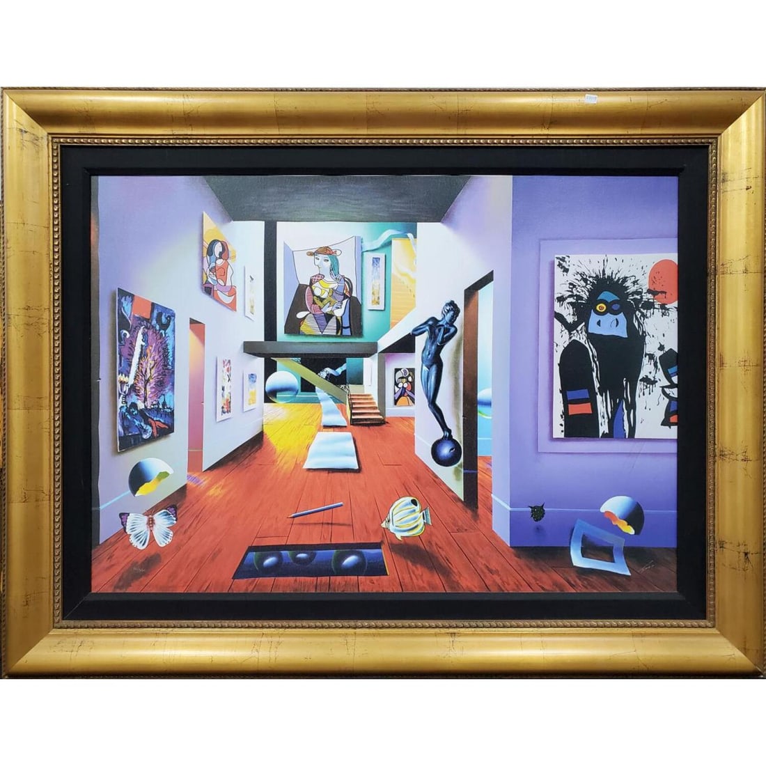 Fernando De Jesus Ferjo, American (Born 1946): Fernando De Jesus Ferjo, American (Born 1946) Signed & Numbered Giclee "The Gallery". Signed Lower Right & Numbered 76/350 on Lower Left. Wentworth Gallery Sticker on the Back. In Original Frame. Has